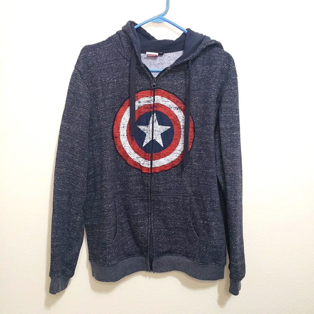MARVEL AVENGERS Full Zip Jacket Hoodie Size XL